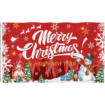 Vianočné Vlajka 3x5 odolnosť voči blednutiu Dvakrát Prešité Polyester S Kovovou osadené priechodkami Vnútorné Vonkajšie Dekorácie