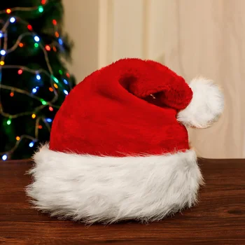 Vianočné Vysokej Kvality Plyšové Vianočné Hat Detí, Dospelých Santa Claus Plyšové Dekorácie Red Hat Nový Rok Atmosféru Rekvizity