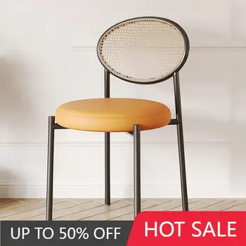 Vintage Štýl, Jedálenské Stoličky, Kožené Minimalistický Dizajn Pohodlné Jedálenské Stoličky V Reštaurácii Cadeira De Jantar Bytový Nábytok