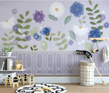 Vlastné fialový kvet, Foto Tapety, Modernej Obývacej Izby, Spálne, Jedáleň, TV joj, 3D Stenu papiere Domova dekorácie