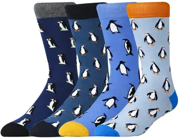Vtipné Mužov Penguin Posádky Ponožky Roztomilý Novinkou Zvierat Bavlnené Ponožky, Darčeky pre Mužov Kvapka loď