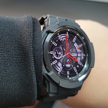 Watchband platné pre Samsung Galaxy Sledovať 4 Klasické hodinky ochranné puzdro integrované popruh 42mm 46 mm