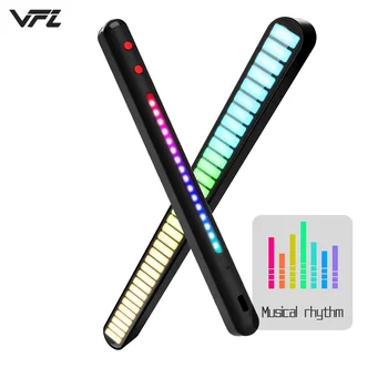 Youpin VFZ RGB Zvuk, Ovládanie LED Svetlo, obojstranný Zvuk-Kontrola Rytmu Vyzdvihnutie Svetlá 50 Led Hudba Hliníkové Atmosféru Lampa