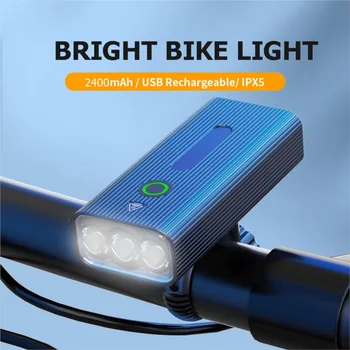 ZK30 Svetlo na Bicykel USB Nabíjateľné LED Požičovňa Svetlo Svietidla 800LM Svetlometu MTB Baterka Predné svetlo s Výkonom Bankových Funkcia