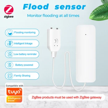 ZigBee Vody Detektora Smart Senzor Vody APP Kontrolu Hladiny Vody Alarm Systém pre Kúpeľne, Kuchyne, Skladu, Strojovne