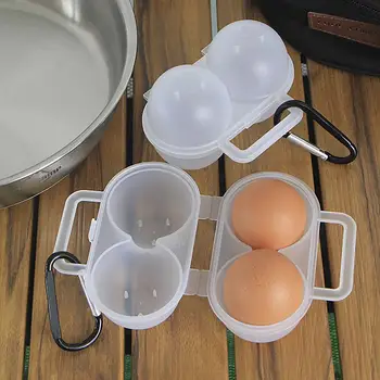 nové Outdoor camping prenosné vajcia okno plastové grid 2 vajcia zásobník piknikový gril vajcia úložný box cestovné vajcia box