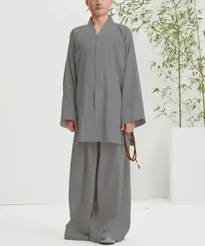 unisex 5color Lete&Jar, 100% bavlna zen budhistický buddha uniformy položiť oblečenie shaolin mních kung fu vyhovuje modrá/šedá/žltá