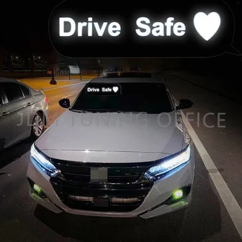 Čelné sklo Led Elektrický Pohon Bezpečné Auto LED Sign Light Up Okno Nálepky JDM Svietiť Panel Pre Auto Styling